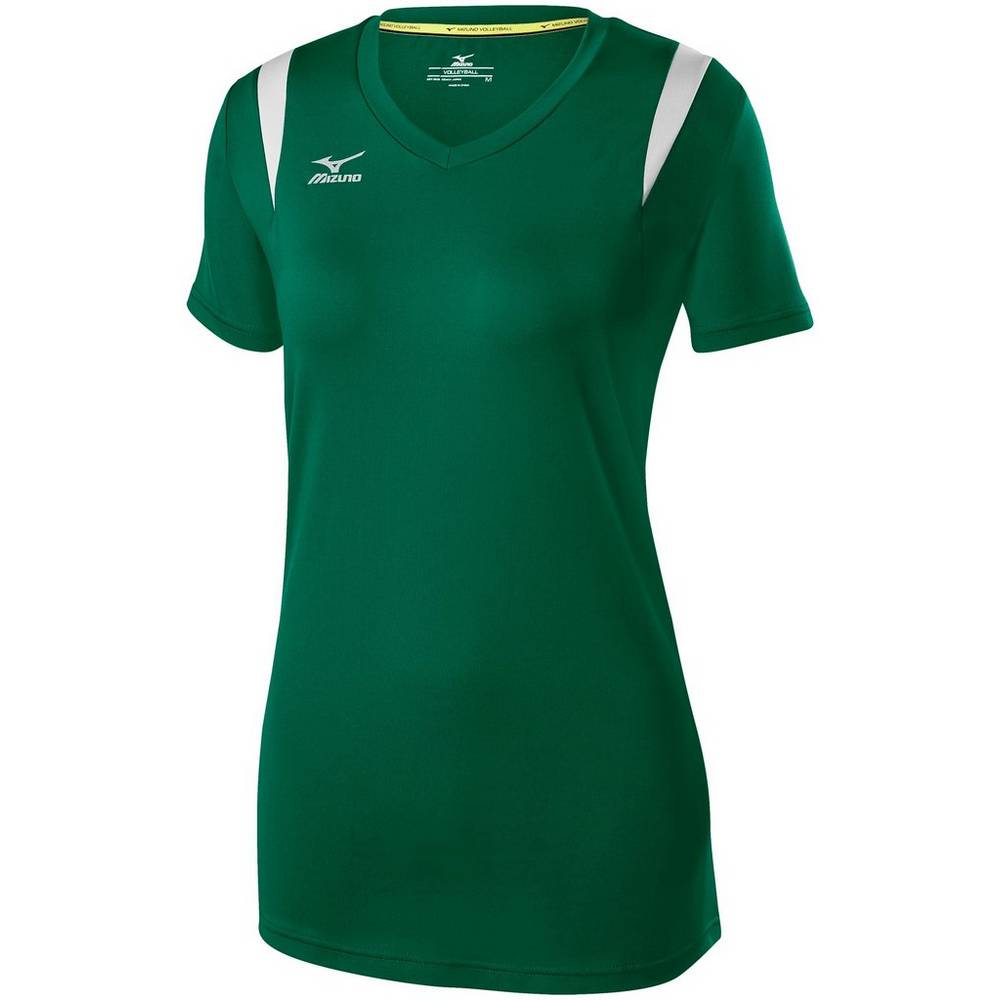 Womens Mizuno Balboa 5.0 Long Sleeve Volleyball Jersey Green/Silver Philippines (GQYHFC703)